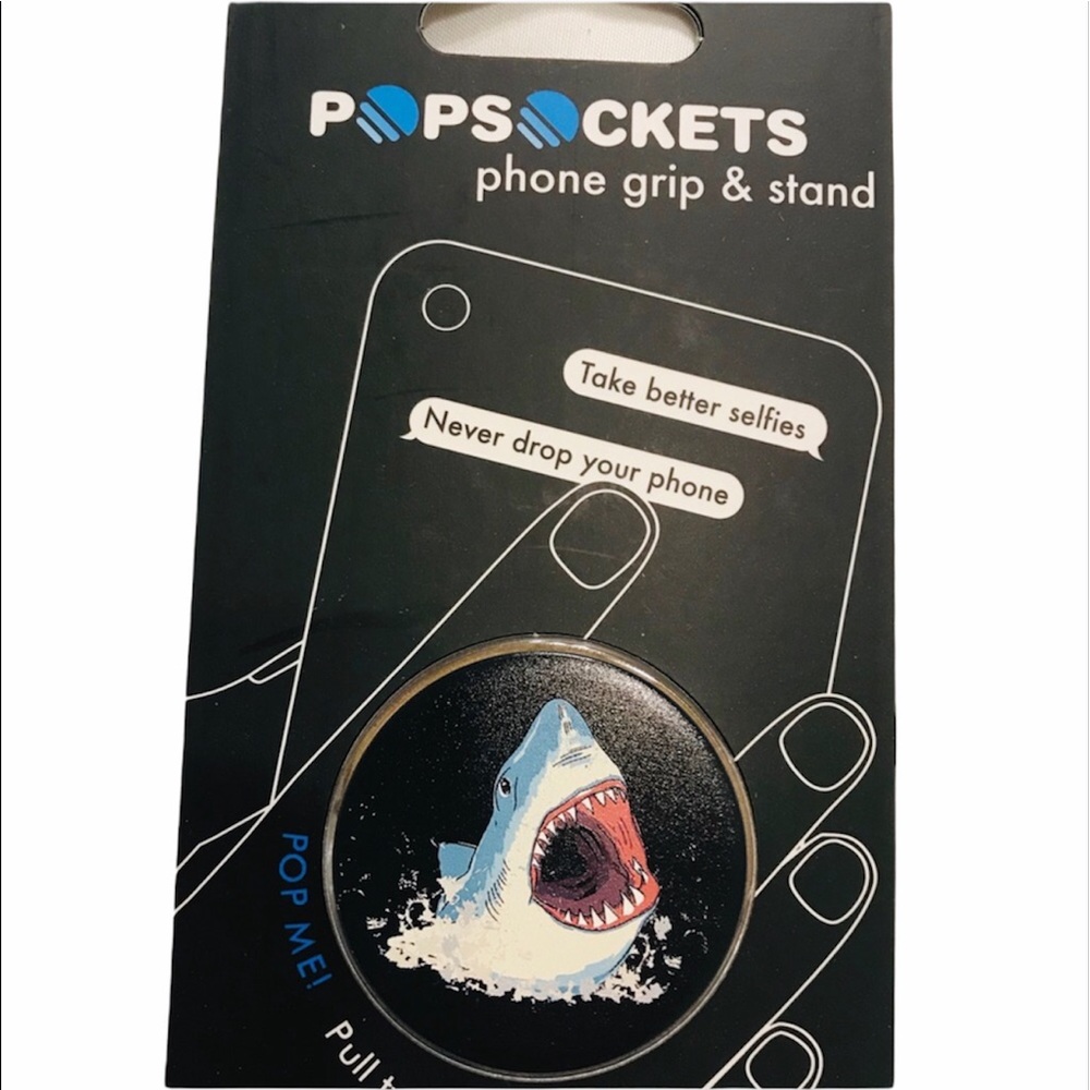 PopSockets Shark Popsocket Black One Size